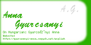 anna gyurcsanyi business card